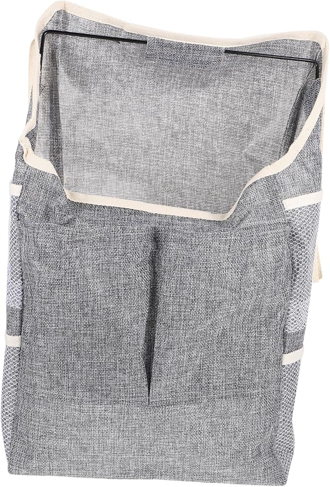 Pet Storage Pouch Breathable Hanging Organizer for Toys and Food Household Accessory Grey Convenient and Safe for Pets Boys and Girls and Home Organization