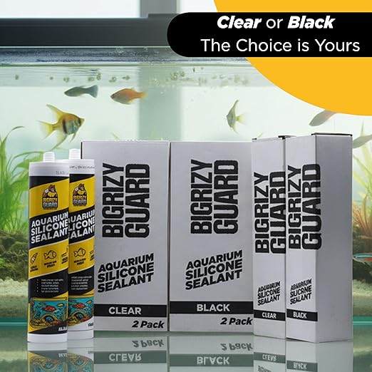 Aquarium Silicone Sealant Black 10.14 Fl oz Cartridge - Aquarium Safe Silicone for Fish & Plants | 100% Waterproof, Premium, Non-Toxic, Solvent Free, Strong Bond, Fast Curing (1 Pack)