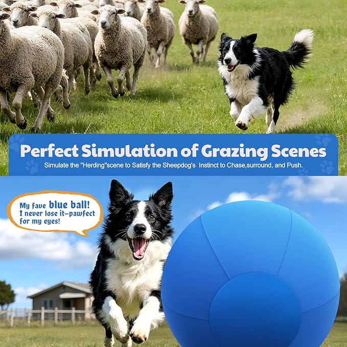 Happypaw 18'' Herding Ball for Dogs – Enhanced Chew Resistance & Heavy-Duty Material,Durable Dog Toy Agility Equipment for Australian Shepherds, Cattle, Border Collies, and Small/Medieum Breed