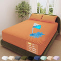 OhGeni 100% Waterproof Mattress Protector,Queen Size Mattress Soft Pad,Pet Hair & Bedwetting Resistant,Cooling Breathable Fitted Sheets,Washable Bed Cover,Non-Slip Deep Pocket,Noiseless,Orange