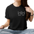 Custom Dog Mom Shirt for Women Pet Ears Sweatshirt with Name Unique Puppy Line Art Cute Dad Hoodie for DogDad Owner Lover
