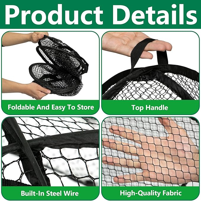 DECOHS 2 Pcs Pop-Up Mesh Plant Cover Tent, 30 x 28 x 28 Inch Garden Net Cage Guard Cover, Plant Protector Enclosure with 12 Ground Stakes for Protecting Plants Vegetable Fruit from Birds Insects