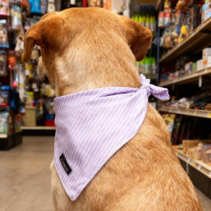 ARING PET Summer Dog Bandana-Cute Lavender Dog Bandanas, Comfortable Pet Scarf Dogs Triangle Bibs for Small to Large Girl Dogs and Cats