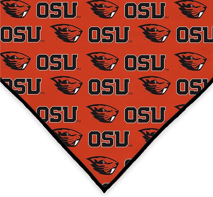 Oregon State Beavers Officially Licensed Bandana for Dogs and Cats | Fits Pets Great Gift Idea | Easy-to-Tie (Small, 13")