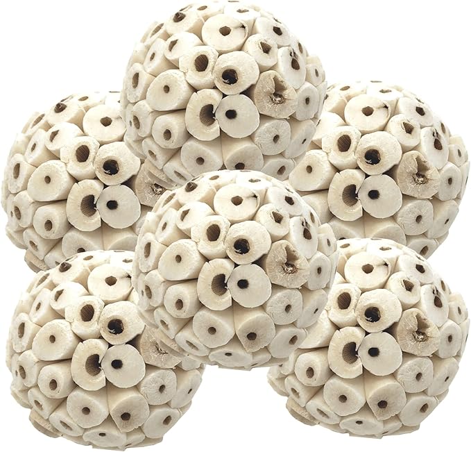 Bonka Bird Toys 2117 Pk6 Sola Atta Balls Foot Talon Craft Part Parrot Bird Toys Conure Parakeet Cockatiel