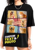 H-DEWALL Custom Shirts Custom Bootleg Rap Shirt for Him Custom Face Shirt with Photo Pet Custom Tees Gift for Dog Cat Lover