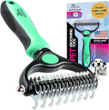 Pat Your Pet Deshedding Dog Brush For Shedding – Cat Brushes For Indoor Cats, Double-Sided Cat Brush Deshedding & Grooming Tool For Long Haired And Short Haired Dogs, Skin-Friendly