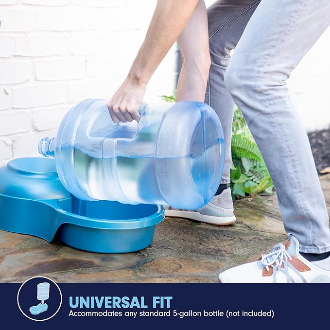 Petmate Big Blue Outdoor Water Bowl, 5 Gallons, (Water Jug Not Included), Made in USA
