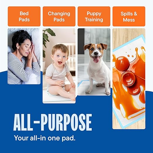 Chucks Pads Disposable [100-Pack] Adult Incontinence Underpads 23"x36" Large Super Absorbent Protective Bed Pads, Leak-Proof Pads – Pee Pads for Kids, Adults and Pets – Dog & Puppy Training Pads