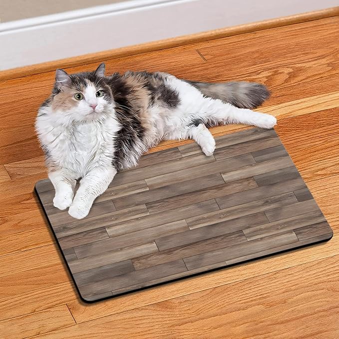 Pet Feeding Mat for Floors Waterproof Dog Mat for Food and Water Absorbent Quick Dry Non Slip mat for Cat Bowls