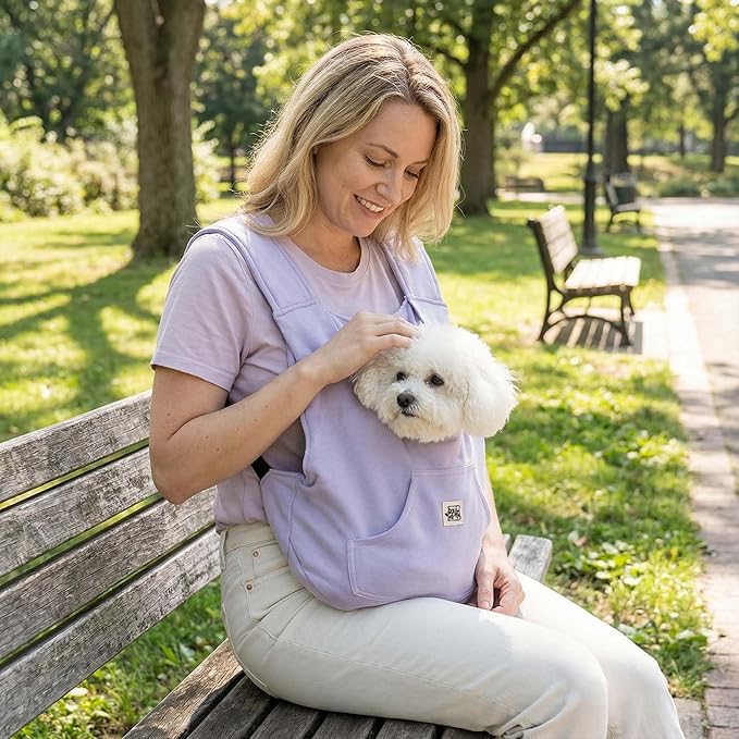 FLAdorepet Pet Carrier Backpack for Extra Small Dog Cat and Rabbit,Yorkie Teacup Chihuahua Front Dog Puppy Carrier Backpack for Traveling Hiking Camping Purple