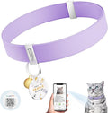 Cat Collar with Bell, Stretch Elastic Quick Release, Non Breakaway Lightweight Kitten Collar for Girl Boy Cats, Pet Supplies,Gifts,Accessories, Purple