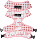 Lucy & Co. Cute Reversible Dog Harness Walking Halter - Best Designer Pet Harnesses for XS - XL Dogs - Padded Adjustable Vest for Easy Walking (X-Large, Ballet Bows - White & Pink Bows)