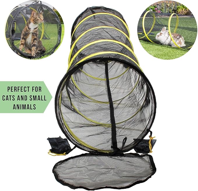 Outback Jack Outdoor Cat Enclosures for Indoor Cats (Portable Tent, Outdoor Cat Tent, Tunnel, and Playhouse) Play Tents for Cats & Small Animals
