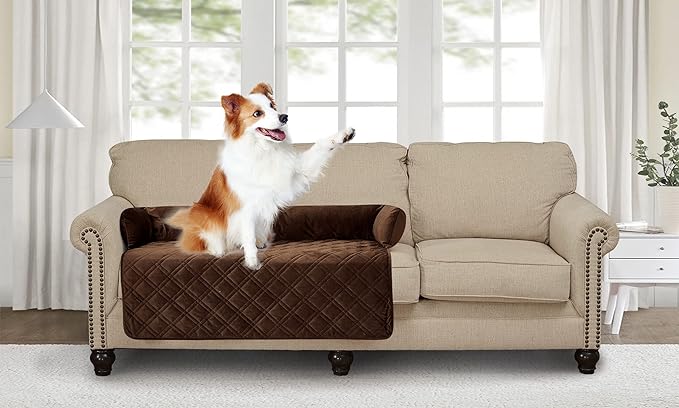 Brilliant Sunshine Premium Calming Dog Bed Mat, Silky Velvet, Removable Washable Cover, Cushion Protector and Couch Covers for Dogs, Pets, Cats, Large, Chocolate