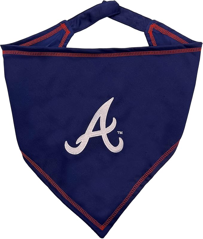 Pets First MLB Atlanta Braves TIE Bandana, Large/X-Large. Dog Bandana Scarf Bib for Pet Cat Dog. The Ultimate Game-Day, Party Bandanna, Birthday Event