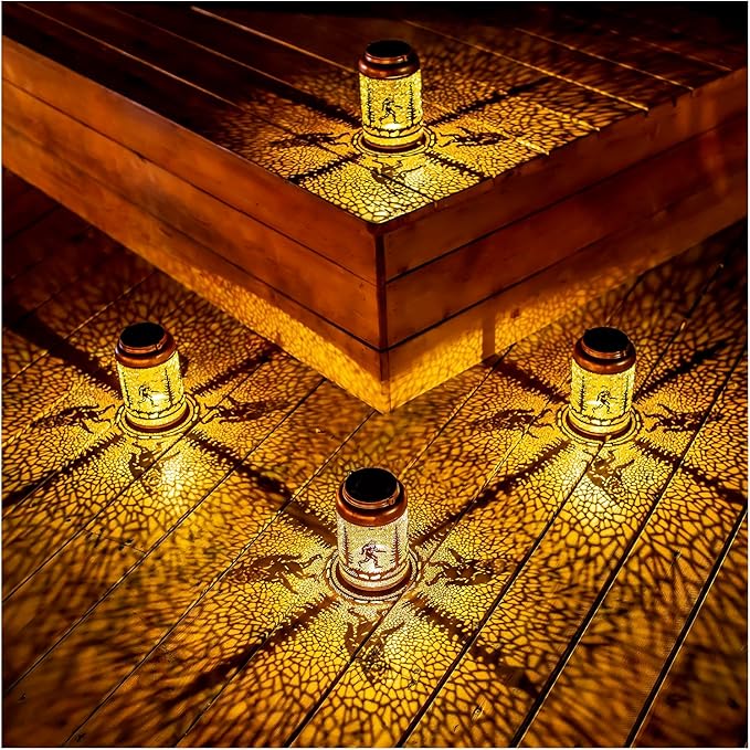Bigfoot Solar Lanterns Outdoor Hanging Waterproof Solar Lights Big Foot Sasquatch Gifts for Men Women Metal Decorative LED Lanterns for Outside, Patio, Landscape, Yard Decor, Garden Decorations