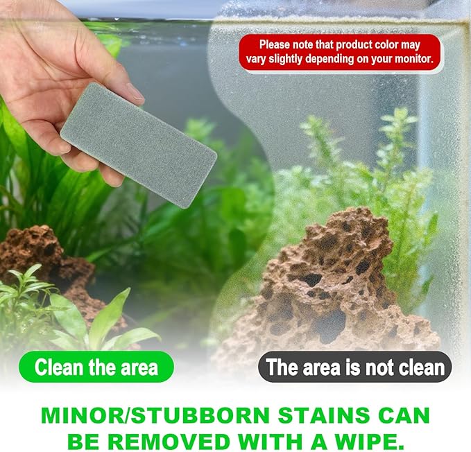 4pcs Double-Sided Fish Tank Cleaning Brushes, EVA Aquarium Sponge Brush Scrubber Cleaner Fish Tank Cleaning Tool for Aquarium Glass & Home Kitchen (Green)