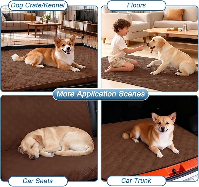hyha Waterproof Dog Blanket, Reversible Pet Bed Blanket, Soft Sofa Couch Cover for Dogs Washable, Waterproof Pet Couch Covers for Sofa Puppy Cats Furniture Protector(68"x82", Brown/Beige)