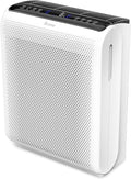AROEVE Air Purifiers for Bedroom Home Large Room Up to 1504 Ft², 5 Layer Filter for Smoke Pollen Allergies Pet Dander Odor, Air Quality Monitor, Sleep Mode, Timer for Office, Dorm, Kitchen, MK07 White