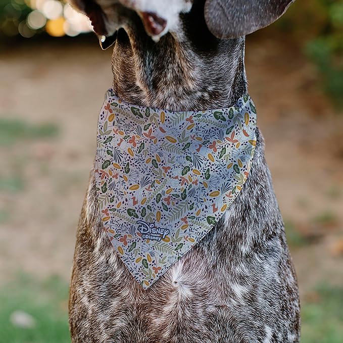 Disney Pet Bandana Winnie The Pooh Smiling Face Foliage Collage Multi Color Slip On Collar Bandana Only