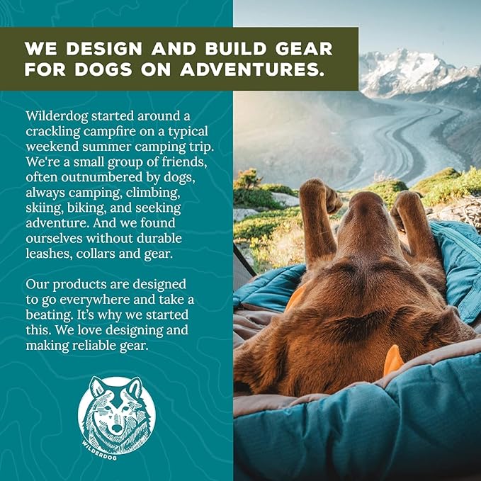 Wilderdog Silicone Pet Placemat Made with 100% Food-Grade Silicone Cone, BPA, PVC, and Phthalate-Free. Non-tocix, Dishwasher Safe Feeding mat for Bowls with Spill Catcher and Raised Mountain Logo