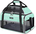 Lekereise Top-Expandable Pet Carrier 17x11x9.5 Inch Alaska Hawaiian Airline Approved Soft Sided Underseat to 12lbs Travel Carriers for Small Dogs and Cats with Locking Safety Zippers Anti-Scratch Mesh