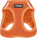 Best Pet Supplies Voyager Step-in Air Harness - All Weather Mesh, Reflective, No Pull Harness for Dogs, Cats - Secure with Hook & Loop Fastener, Buckle, Double D-Rings - Orange, XXS