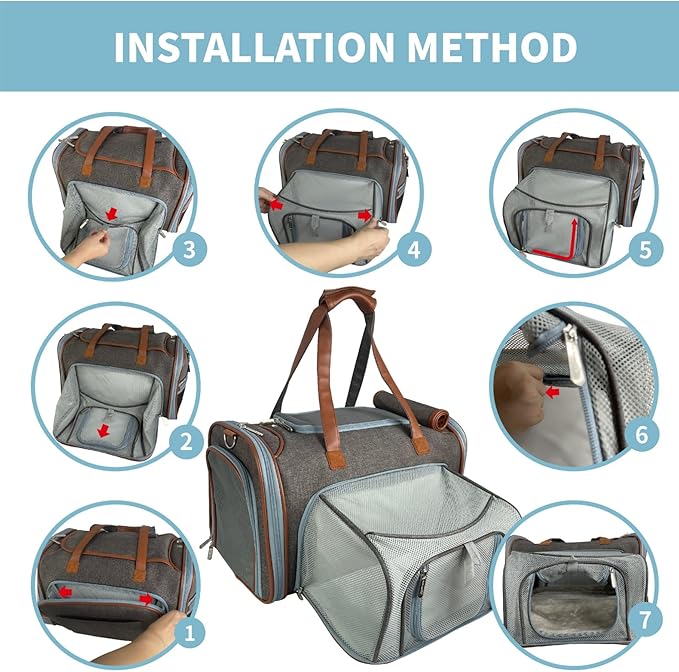 Mr. Peanut's Gold Series Big Apple XL Expandable Pet Carrier V3.0 (Deja Blue)