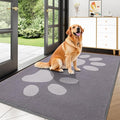 Buganda Dog Door Mat for Muddy Paws, Absorbent Dirt Trapper Washable Indoor Doormats, Non Slip Low-Profile Mud Mat for Dogs, Front Entrance Doormat for Inside Floor (47x32 Inches, Light Grey)