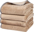 Onarway Dog Blanket Washable for Puppy: 4 Packs Dog Blankets 40”x28” - Fluffy Soft Small Throw for Cat Puppy Kitten Dogs - Fleece Pet Blankets for Bed Sofa Car and Indoor - Khaki