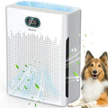 Air Purifiers for Home Cover Up to 2200 Ft², HEPA Air Purifier with Washable Pre-filter, Pet mode, PM 2.5 Air Quality Monitor Fragrance Sponge for Smoke, Odor, Dander, Pollen (White)