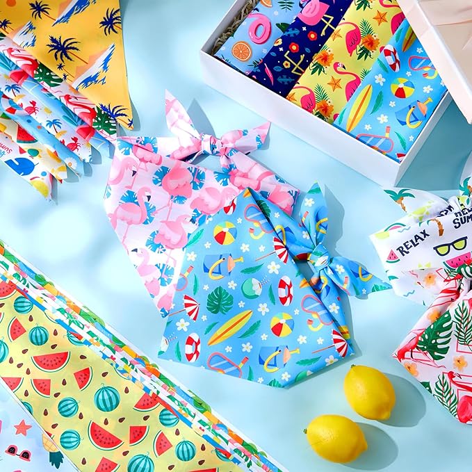 Sweetude 100 Pieces Dog Bandanas Bulk, Bandanas for Dogs Pet Triangle Scarf, Puppy Dog Kerchief Bibs for Medium Small Pets Costume Accessories (31.5 x 21.65 x 21.6 Inch)