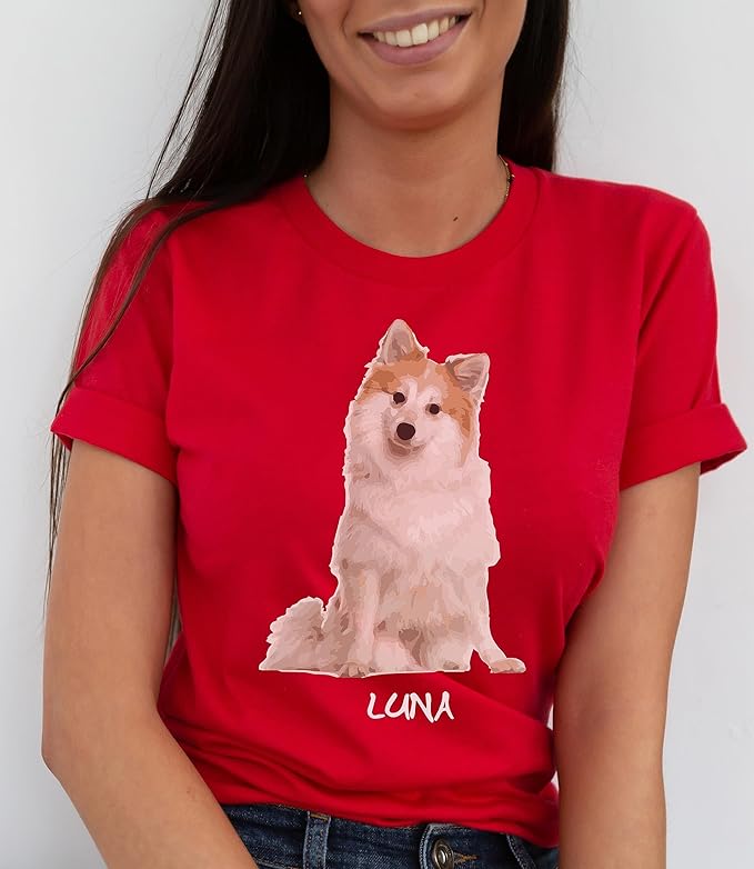 Custom Dog Photo Shirts, Add Your Pet's Photo and Pet's Name, Personalized Dog Dad Shirt, Pet Memorial Gifts, Memorial Sympathy for The Loss of Cute Paty T-Shirt, Custom Pet Shirt