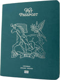 Color Premium PU Leather stitch-sewn US Pet Passport Medical Record for Pet Health and Vaccination English + Spanish for Cat, Dog, Puppy and Kitten (Teal, Single)