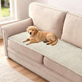 H.VERSAILTEX Plush Chenille Couch Cover for 3 Cushion Couch Anti Slip Washable Sofa Slipcovers Soft and Durable Furniture Protector for Dogs Cats Kids (27.5" x 59", Ivory)