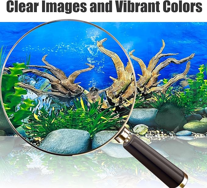 Aquarium Background Seabed Coral Rock Water Plants Fish Tank Backdrop 10 20 Gallon Fish Tank Background for Aquarium