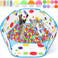 Palksky Ball Pit with 210 Toy Balls and 4 Spring Toys - Interactive Cat Toys for Bored Indoor Cats Self Play, Enrichment Toy for Fun and Exercise