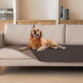 gogobunny 100% Double Sided Waterproof Dog Blanket Soft Pet Bed Cover Reversible Protect Furniture Couch Sofa Car for Puppy Large Dog Cat (Dark Coffee/Light Coffee, 30x90 Inch (Pack of 1))