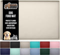 GORILLA GRIP 100% Waterproof Raised Edge BPA Free Silicone Pet Feeding Mat, Dog Cat Food Mats Contain Spills Protects Floors, Placemats for Cats and Dogs Water Bowl, Pets Accessories 32x24 Cream