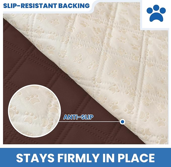 Waterproof Couch Covers for Pets, Waterproof Dog Bed Cover, Anti-Slip Soft Dog Blankets, Couch Cover for Dogs Washable, Pet Blanket for Puppy Large Dogs Cat (68x82 Inch, Coffee)