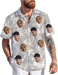 Custom Hawaiian Shirt with Face Photo Picture for Men Women Kids Youth Adult, Tropical Personalized Hawaiian Shirts Gift