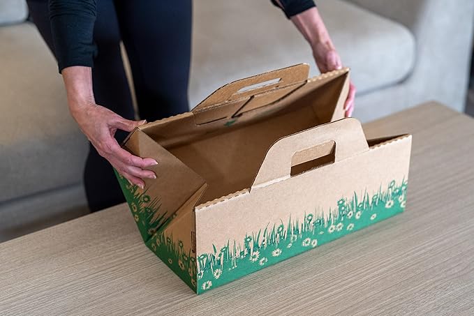 Disposable Ten Second Litter Boxes for Kitty/Cats. Made in The USA. Biodegradable Solution for Quick and Easy Disposal. Made of Recyclable Material. (4-Pack)