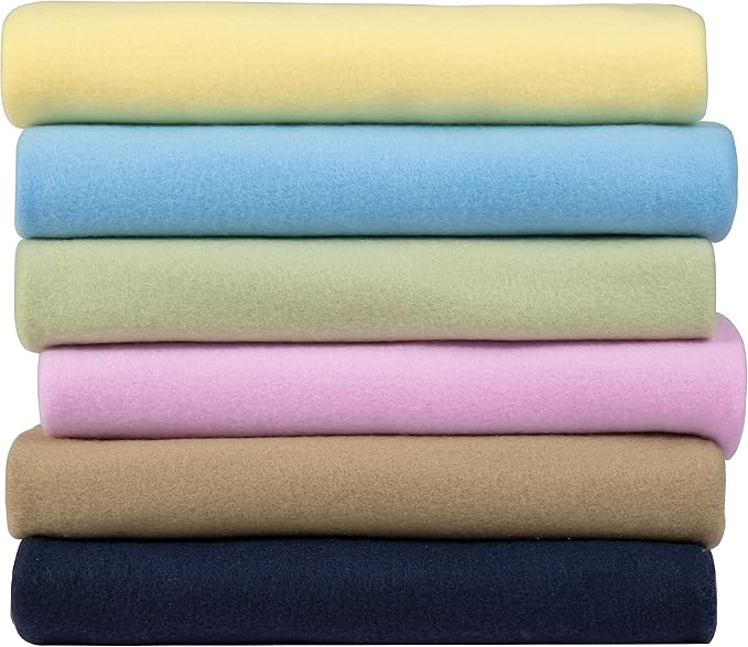 Fleece Throw Blankets Bulk Fleece Blankets Solid Wholesale Lightweight Warm Soft for Pet Bed Sofa Couch Office Wedding Gifts Travel Seasons Assorted #9 50x60 Inches Pack of 6