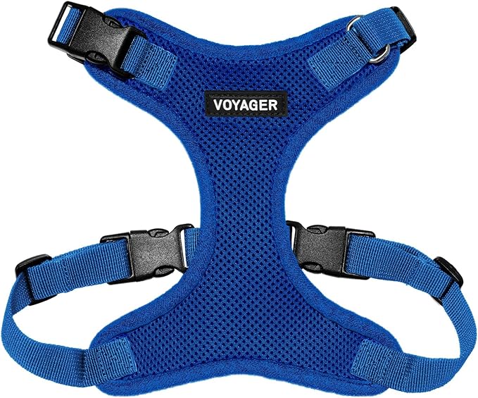 Voyager Step-in Pet Harness - All Weather Mesh, Adjustable Step in Harness for Cats and Dogs by Best Pet Supplies - Royal Blue, XS