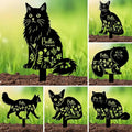 Custom Cat Grave Markers Outdoor - Personalized Cat Metal Memorial Plaque with Stake for Cemetery, Garden or Yard Decor - Waterproof Tombstone, Pet Loss Sympathy Gifts