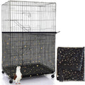 Bird Cage Seed Catcher, 60-118'' Large Bird Cages Cover, 31.5'' H Adjustable Nylon Bird Cage Mesh Net, Soft Airy Bird Cage Skirt Guard Accessories for Parrot Parakeet Macaw (Black)