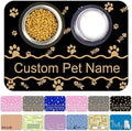 Personalized Dog Cat Food Mat Waterproof Non Slip Pet Bowl Mat Absorbent Quick Dry Custom Name Feeding Mat for Floors Dog Cat Supplies Claw