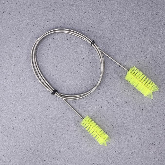UEETEK Stainless Flexible Cleaning Brush Double Ended Canister Filter Tube Hose Pipe Clean for Fish Tank Aquarium (Yellow)