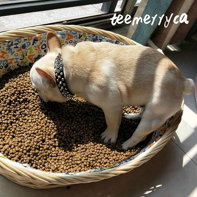 TEEMERRYCA Adjustable Microfiber Leather Spiked Studded Dog Collars with a Squeak Ball Gift for Small Medium Large Pets Like Cats/Pit Bull/Bulldog/Pugs/Husky, Black, M(12"-15")